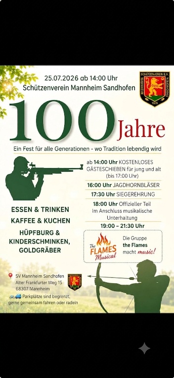 100 Jahre Schützenverein Mannheim Sandhofen